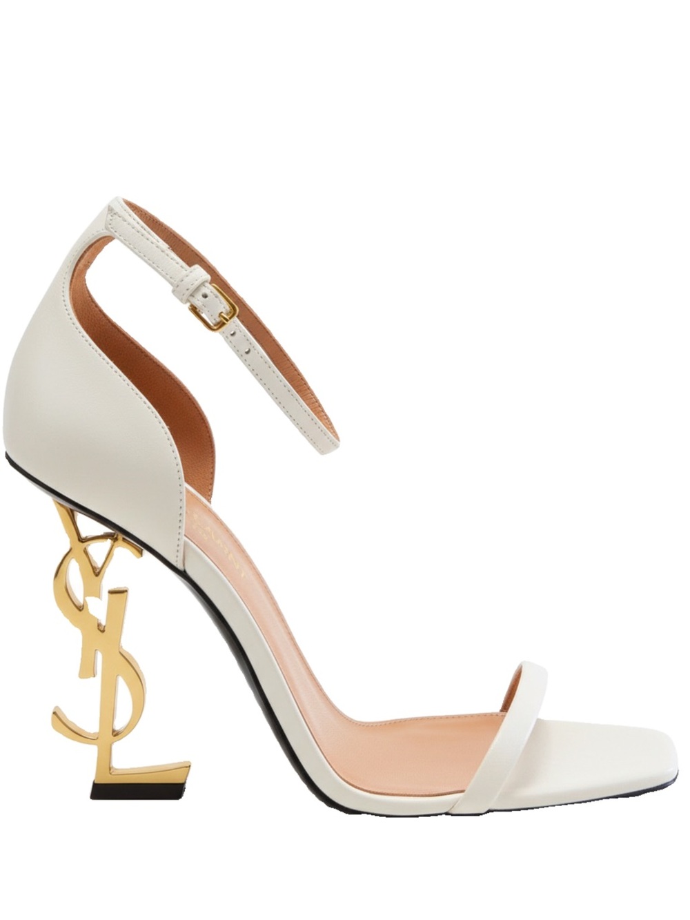 🛍️ Saint Laurent Leather YSL Logo Opyum Heels w COA w/ Box & Bag